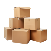 Boxes Stack for Delivery on Transparent Background png