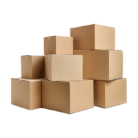 Boxes Stack for Delivery on Transparent Background png