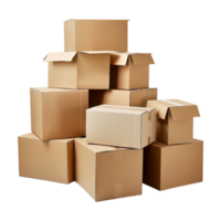 Boxes Stack for Delivery on Transparent Background png