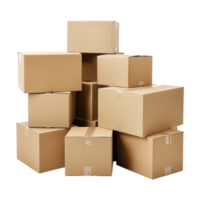 Boxes Stack for Delivery on Transparent Background png