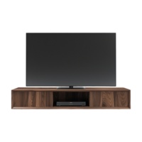 LCD on Table in Living Room on Transparent Background png