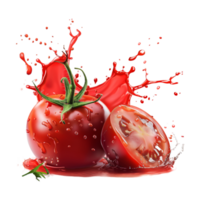 Tomato's Splash on Transparent Background png