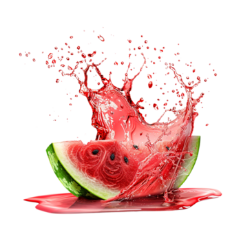 Wassermelone Spritzen auf transparent Hintergrund png