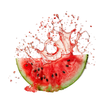 Wassermelone Spritzen auf transparent Hintergrund png