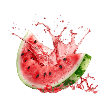 Wassermelone Spritzen auf transparent Hintergrund png