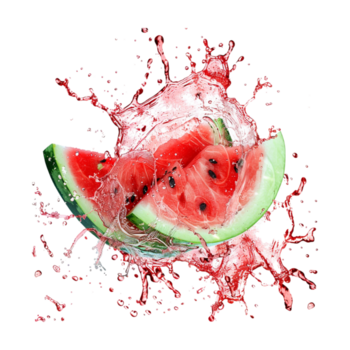 Wassermelone Spritzen auf transparent Hintergrund png
