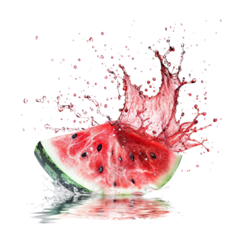 Wassermelone Spritzen auf transparent Hintergrund png