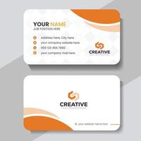Modern creative simple clean business card or visiting card design template vector