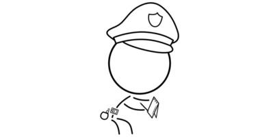Policeman with notepad video