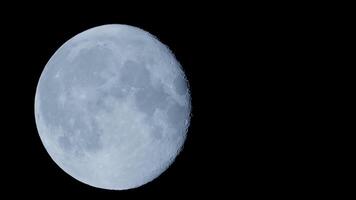 Experience a Magnificent Full Moon in the Night Sky Enjoy a Clear and Detailed Lunar View video