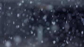 Create a serene winter atmosphere with a soft blur snowfall background, ideal for seasonal designs video