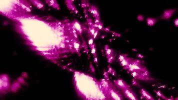 Cycled animation of a metal 3d braid with pink scales. Motion. Shimmering background with a twisted shape. video