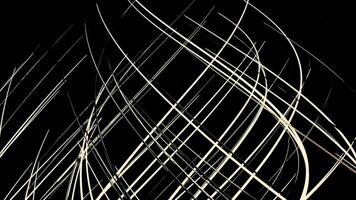 Abstract creative line waves, wavy dynamic pattern. Design. Curvy energy narrow stripes moving down isolated on a black background, beautiful spiral. video