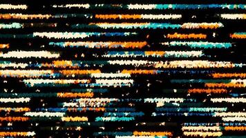 Shimmering horizontal noisy lines moving on black screen. Motion. Parallel lines looking like retro game. video