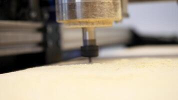 Painstaking work. Media.A CNC machine with special rods saws according to the sketch very quickly and deeply. video