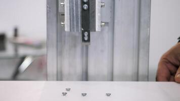 Working with fine metal. Media.Improved equipment at the factory for working with complex small metal. video