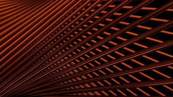 Background of moving lattice 3d lines. Motion. Steel metal grating with lines. Background of 3d metal lines with bends in space video