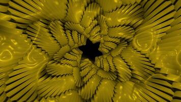 Yellow and pink background. Motion. The background is made like a bright flower in abstraction that shimmers with different colors and moves in a circle. video