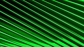 Abstract 3d parallel green stripes moving on a black background, seamless loop. Motion. Diagonal movement of straight lines. video