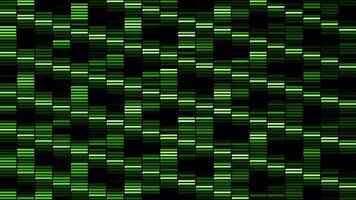 Wide vertical lines with flicker and gradient effect. Motion. Abstract technology background of glowing colorful snake like lines, seamless loop. video