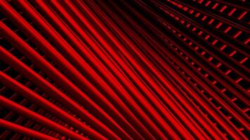 Hypnotic animation with curved linear design. Motion. 3D lines bend in space with hypnotic effect. Abstract curved construction of 3D lines in computer space video