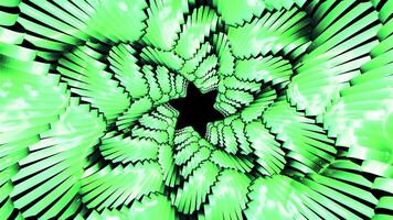 Animation with moving spiral of star. Motion. Soothing spiral with 3d layers and liquid texture. Liquid spiral with moving layers in shape of star video