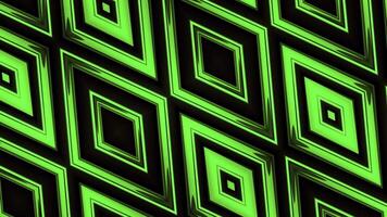 Abstract motion graphics and animated background with spreading green and black rhombuses. Motion. Kaleidoscopic pattern with rhombuses. video