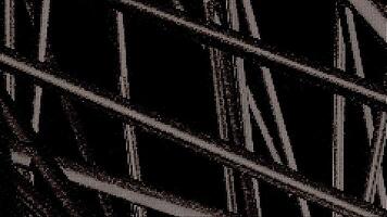 VHS screen effect with slowly moving 3D lines on a black background, seamless loop. Motion. Glitch effect on a dark screen. video