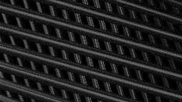 Black background. Motion. Gray lines in 3d abstraction that are made like buildings and move in different directions. video