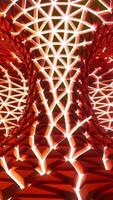 Glowing 3d tornadoes. Design. 3D rotating loop with glowing lines. Sci-fi tree with looped space and glowing cracks video