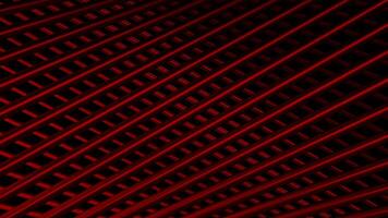 Background of 3d lines moving grid. Motion. Background with moving lines on black background. Diagonal grid of 3d lines or pipes video