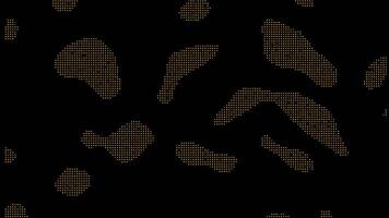 Black background. Design. Brown drawings running in pixels in abstraction that change their position. video