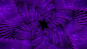 Animation with moving spiral of star. Motion. Soothing spiral with 3d layers and liquid texture. Liquid spiral with moving layers in shape of star video