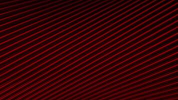 Abstract narrow long red lines on a black background, seamless loop. Motion. Flowing diagonal stripes. video