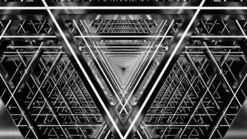 Futuristic Geometric Abstract Black and White Design with intricate lines and modern concept. Design video