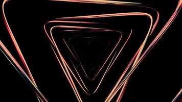 Cyberpunk art neon light tunnel with geometric shapes, vibrant visual experience. Design video