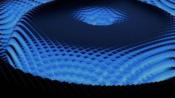 Immersing oneself in the intricate framework of a blue abstract grid wave pattern. Design video