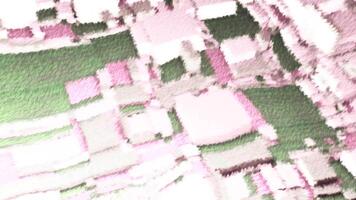 Blurry light moving background. Motion. White and pink small squares and rectangles made in computer graphics. video