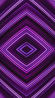 Diamond-shaped pattern with colorful flashing lines. Motion. Centralized geometric pattern of flashing lines. Beautiful pattern of colored flashing stripes video
