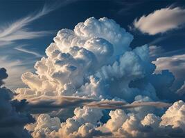 Beuatiful Clouds Pattern in Clear Sky photo
