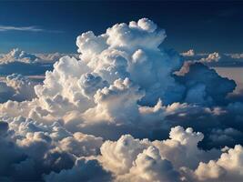 Beuatiful Clouds Pattern in Clear Sky photo
