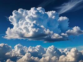 Beuatiful Clouds Pattern in Clear Sky photo