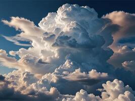 Beuatiful Clouds Pattern in Clear Sky photo