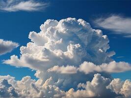 Beuatiful Clouds Pattern in Clear Sky photo