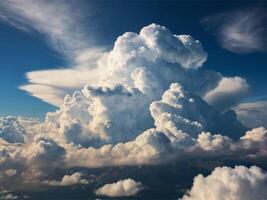 Beuatiful Clouds Pattern in Clear Sky photo
