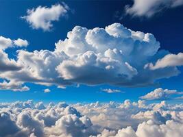 Beuatiful Clouds Pattern in Clear Sky photo