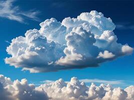 Beuatiful Clouds Pattern in Clear Sky photo