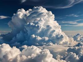 Beuatiful Clouds Pattern in Clear Sky photo