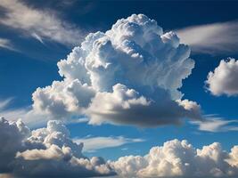 Beuatiful Clouds Pattern in Clear Sky photo