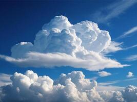Beuatiful Clouds Pattern in Clear Sky photo